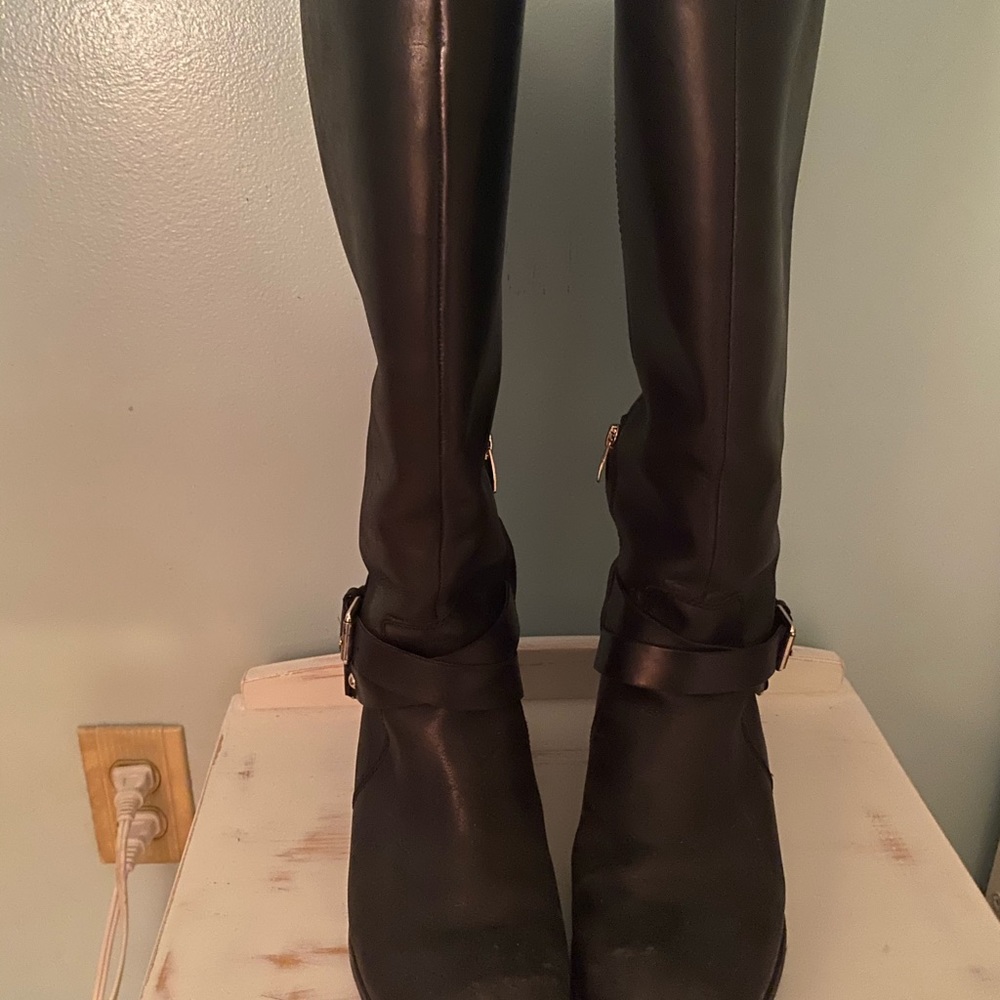 Black Leather Riding Boots